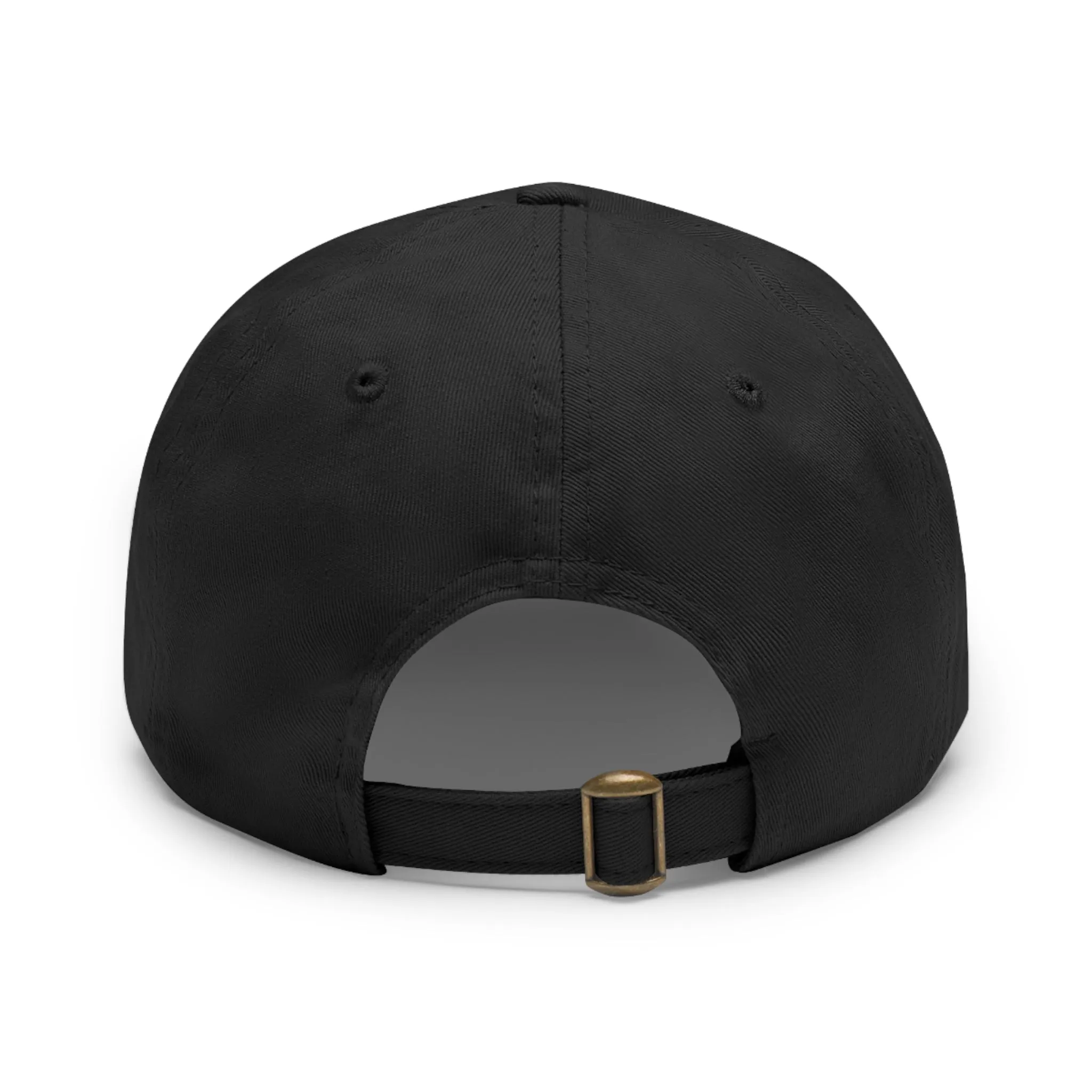 Ask Me About Real Estate Dad Hat with Leather Patch (Round)