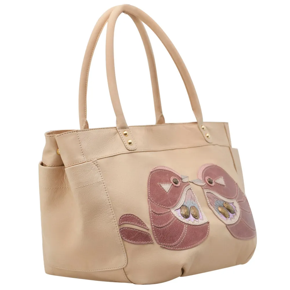 AUKLET Leather Applique Bucket