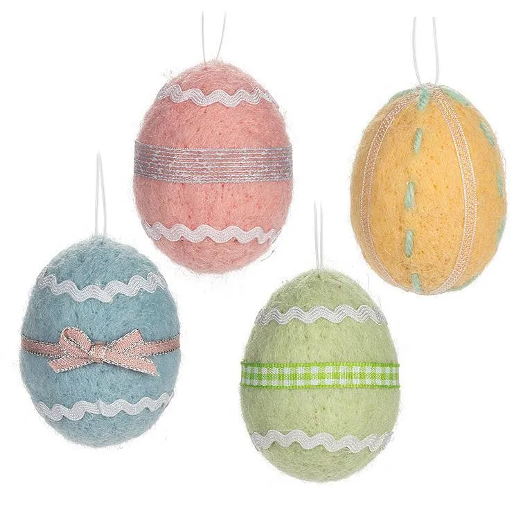 Decorated Felt Eggs