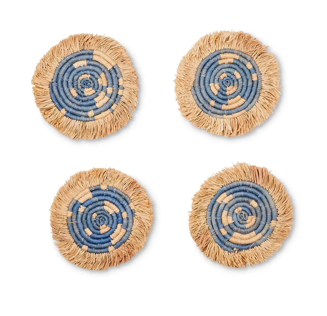 Kazi Fringed Coasters - sets of 4