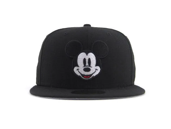 Mickey Mouse New Era 59fifty Fitted hats (Black Gray Under Brim)