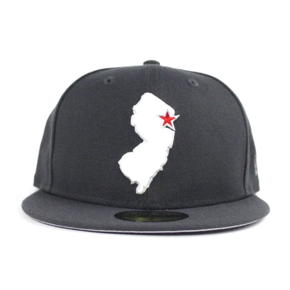 New Jersey State New Era 59Fifty Fitted Hat (Dark Gray Gray Under Brim)