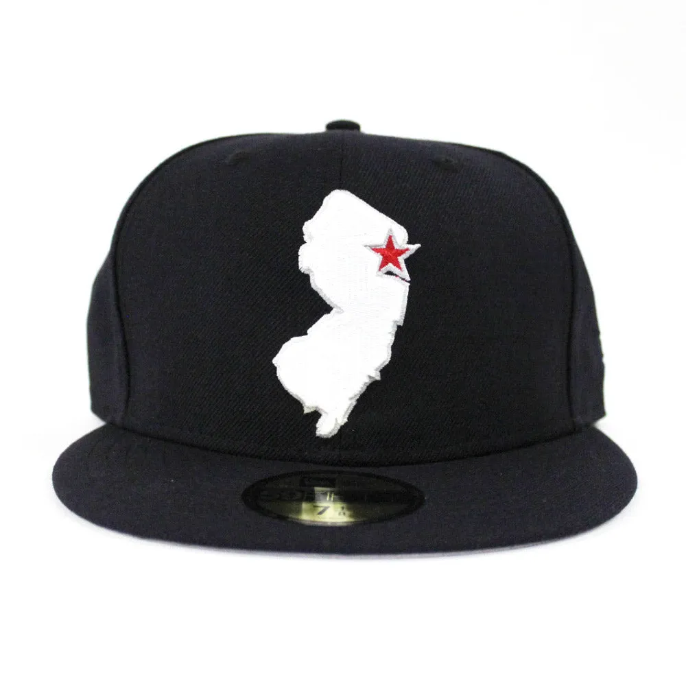 New Jersey State New Era 59Fifty Fitted Hat (Navy Gray Under Brim)