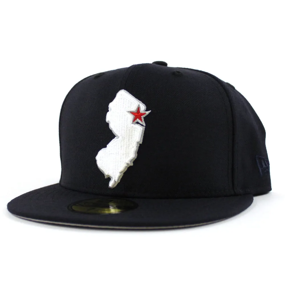 New Jersey State New Era 59Fifty Fitted Hat (Navy Gray Under Brim)