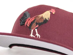 ROOSTER New Era 59Fifty Fitted Hat (Maroon Gray Under Brim)
