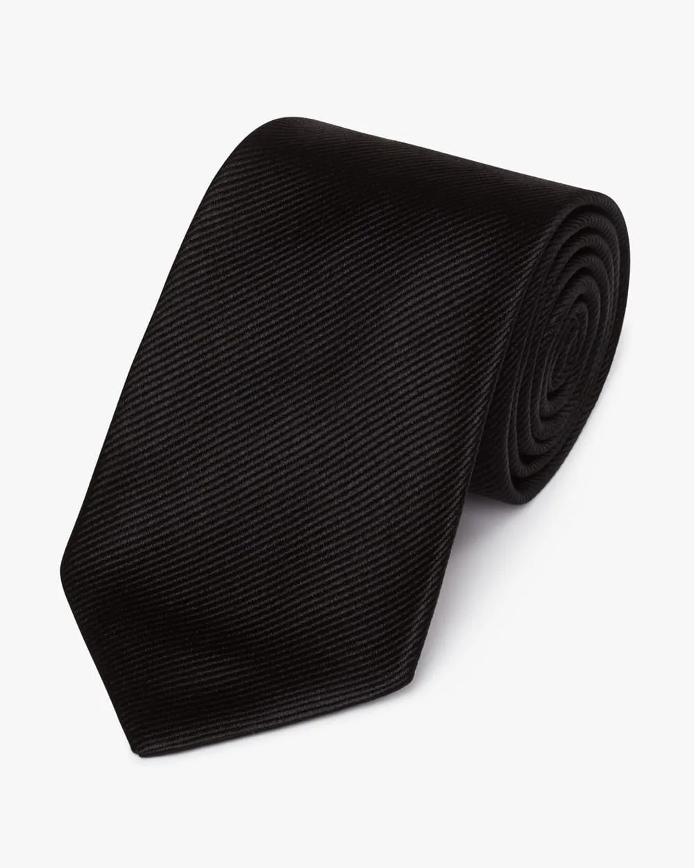 Woven Twill Tie Black